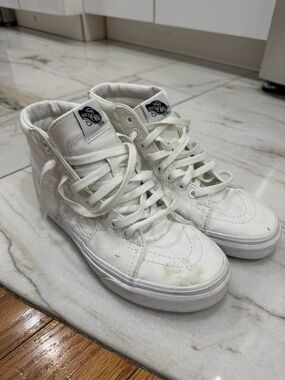VANS Canvas Sk8-Hi True White Shoes